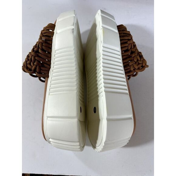 ANTHROPOLOGIE MAEVE Women's Crochet Platform Slides Brown Size 39/8 - Picture 6 of 14